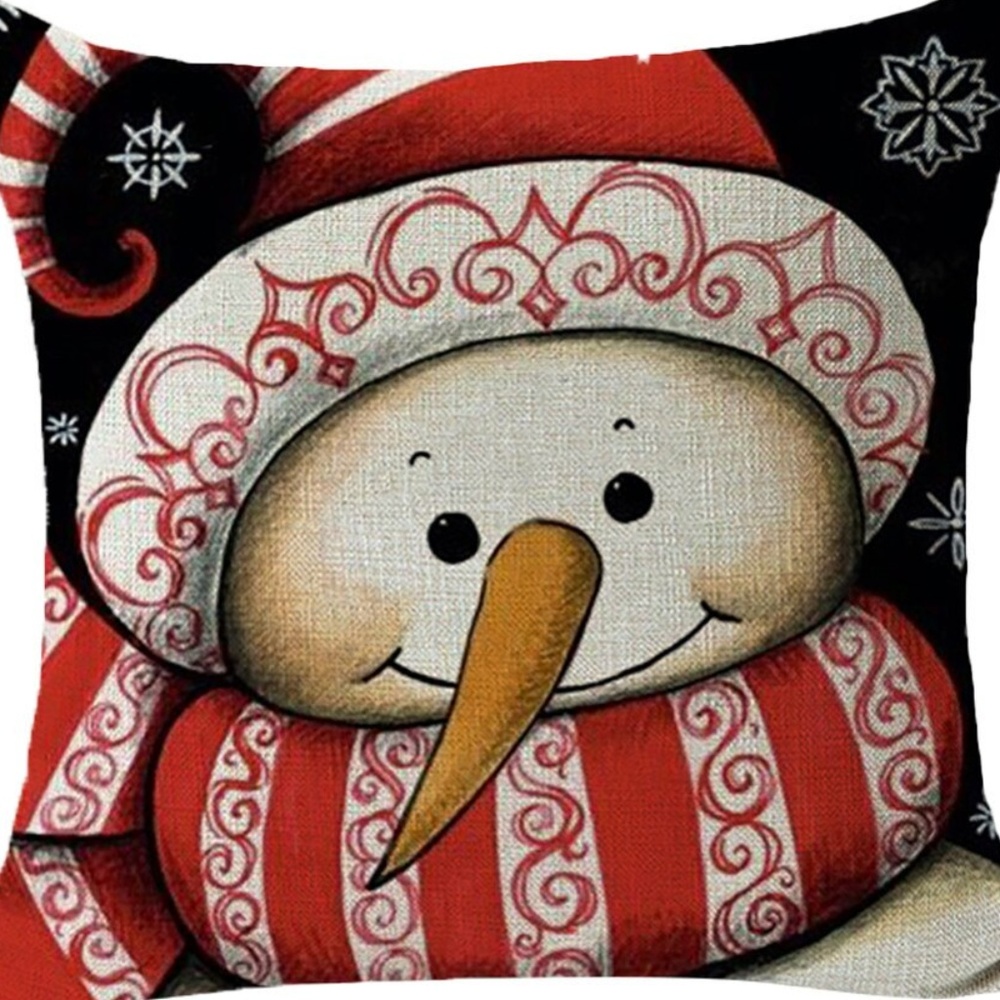 Pillow Cover- NEW- Christmas Happy Snowman